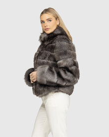 Reversible Select Shearling Lamb Jacket | Chocolate Tipped
