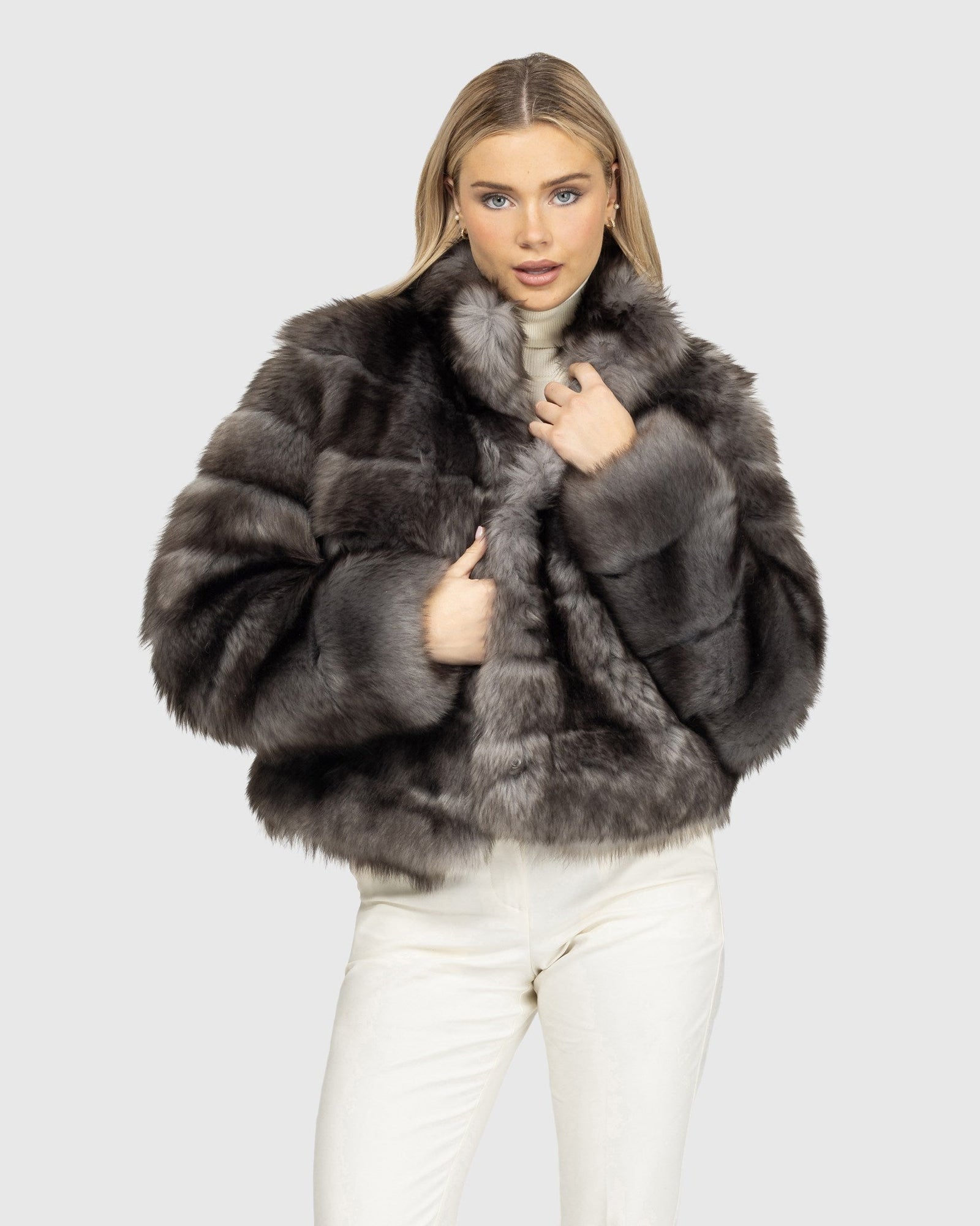 Reversible Select Shearling Lamb Jacket | Chocolate Tipped