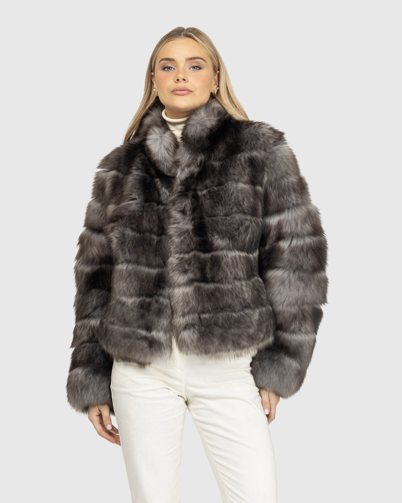 Reversible Select Shearling Lamb Jacket | Chocolate Tipped