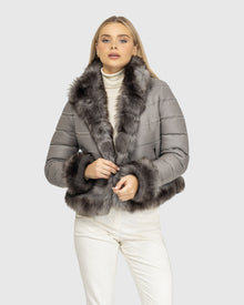 Reversible Select Shearling Lamb Jacket | Chocolate Tipped