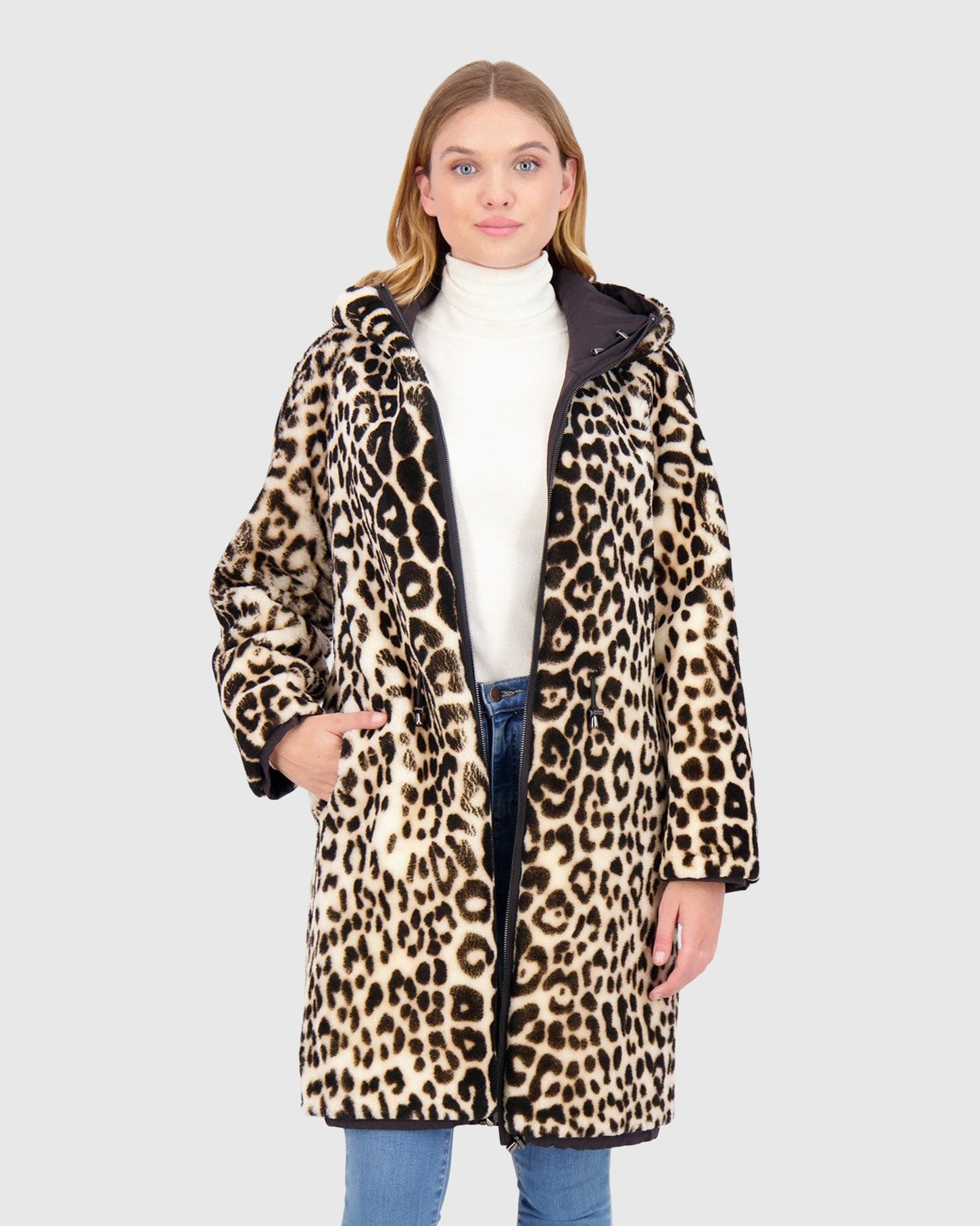 Reversible Select Shearling Lamb & Nylon Parka | Snow Lprd/Black