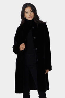 Reversible Select Shearling Lamb Short Coat | Women | Black