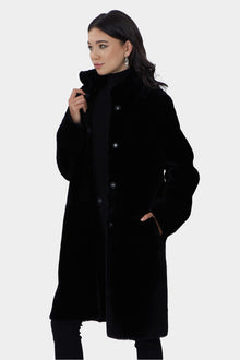 Reversible Select Shearling Lamb Short Coat | Women | Black