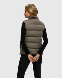 Reversible Select Shearling Lamb Vest With Loro Piana Cashmere & Wool Quilted Down Back | Gray/Gray