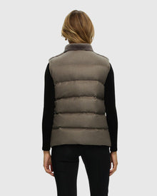 Reversible Select Shearling Lamb Vest With Loro Piana Cashmere & Wool Quilted Down Back | Gray/Gray