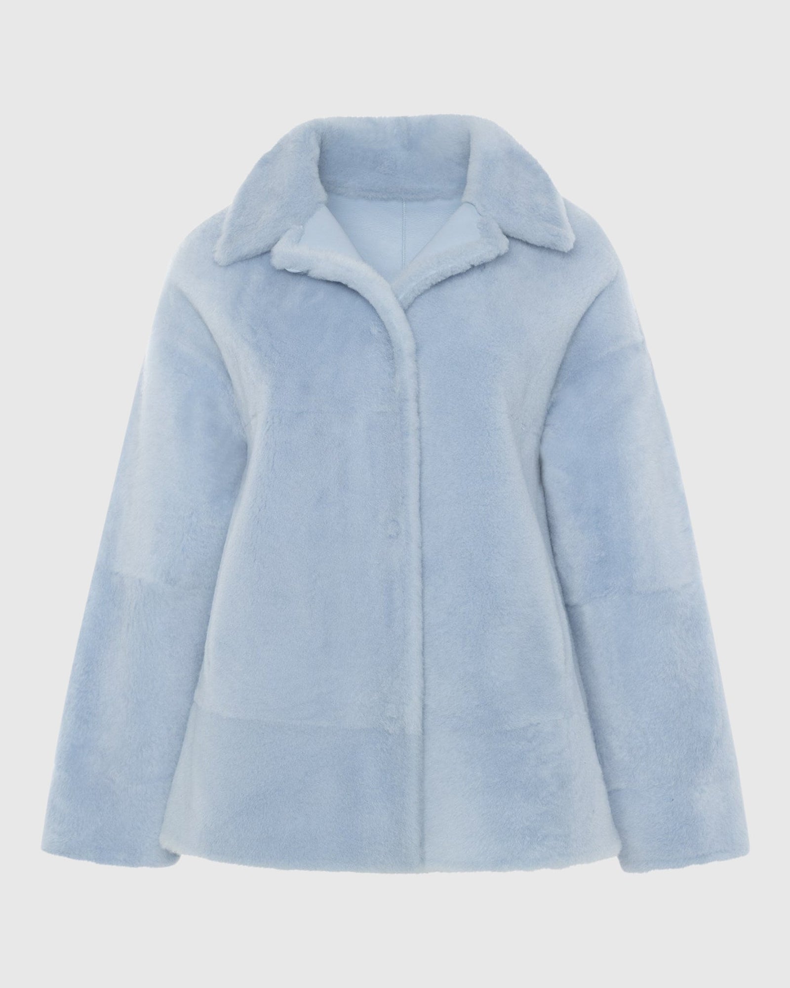 Reversible Shearling Lamb Jacket | Light Blue