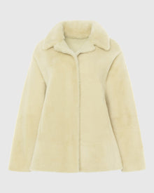 Reversible Shearling Lamb Jacket | Light Yellow