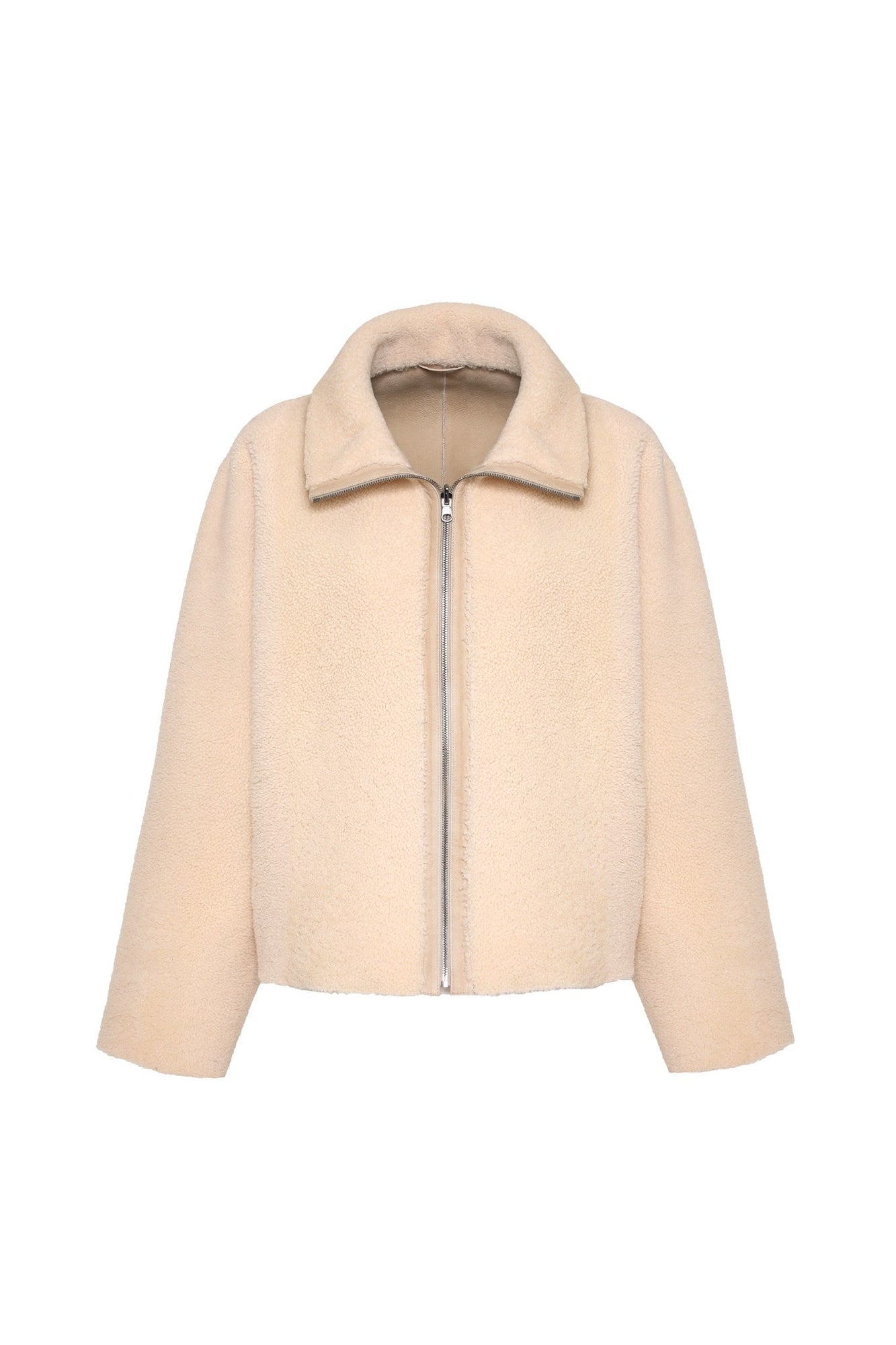 Reversible Shearling Lamb Jacket | Women | Beige x Beige