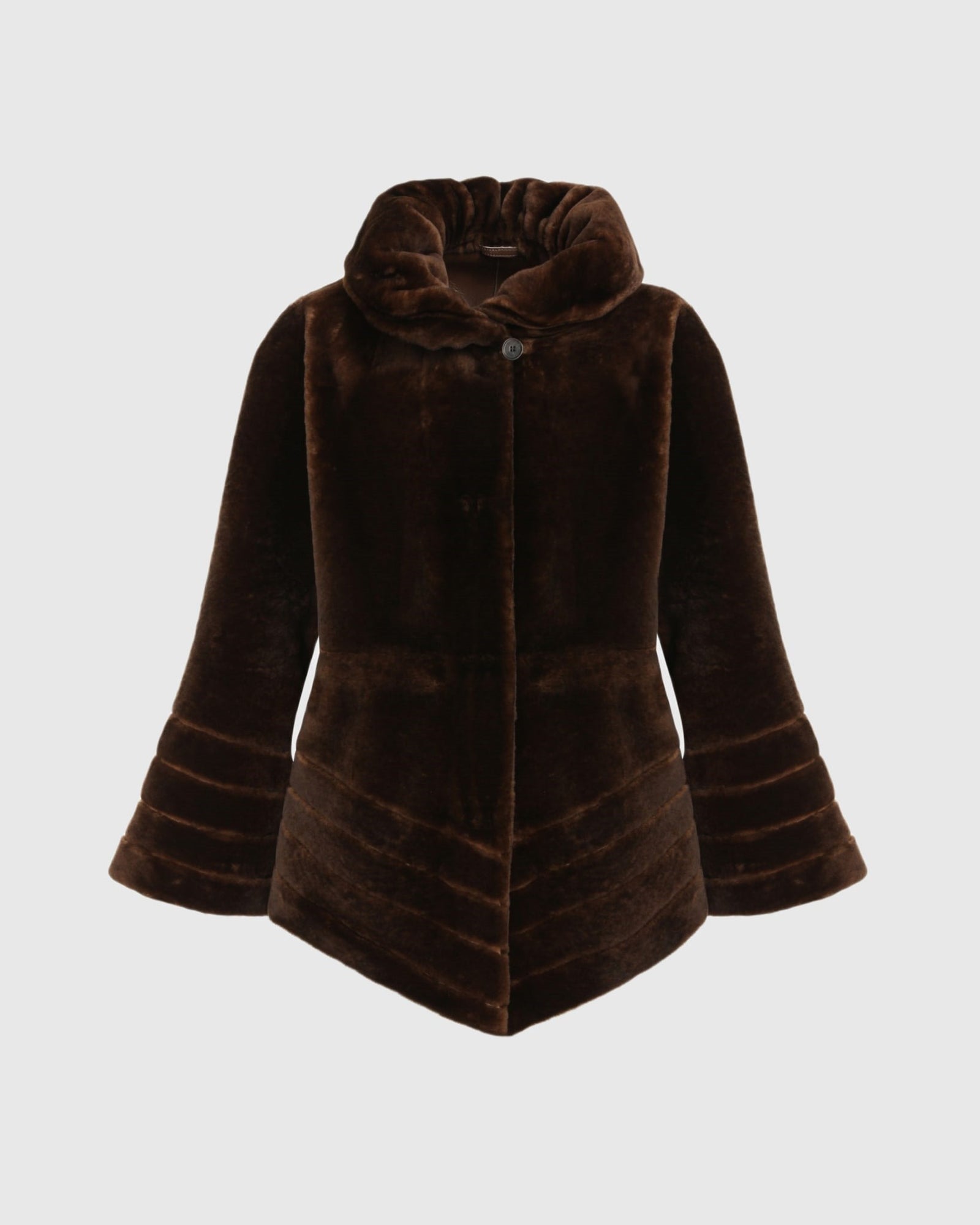 Reversible Shearling Lamb Jacket | Mahogany Tipped