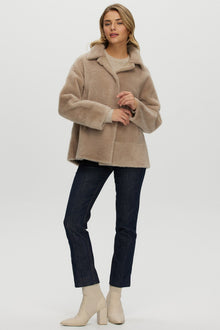 Reversible Shearling Lamb Jacket | Women | Beige