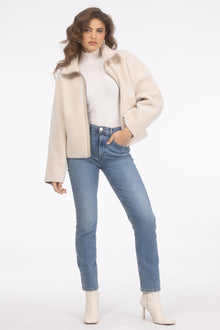 Reversible Shearling Lamb Jacket | Women | Beige x Beige