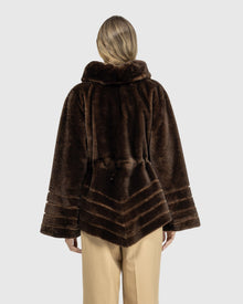 Reversible Shearling Lamb Jacket | Mahogany Tipped