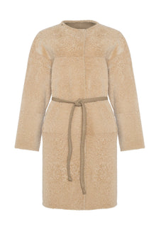 Reversible Shearling Lamb Short Coat | Women | Honey