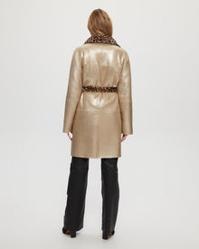 Reversible Shearling Lamb Stroller, Belt | Mini Lprd/Gold