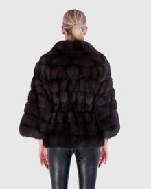 (PRE-ORDER) Sable Jacket With Stand Collar | Silvery 0