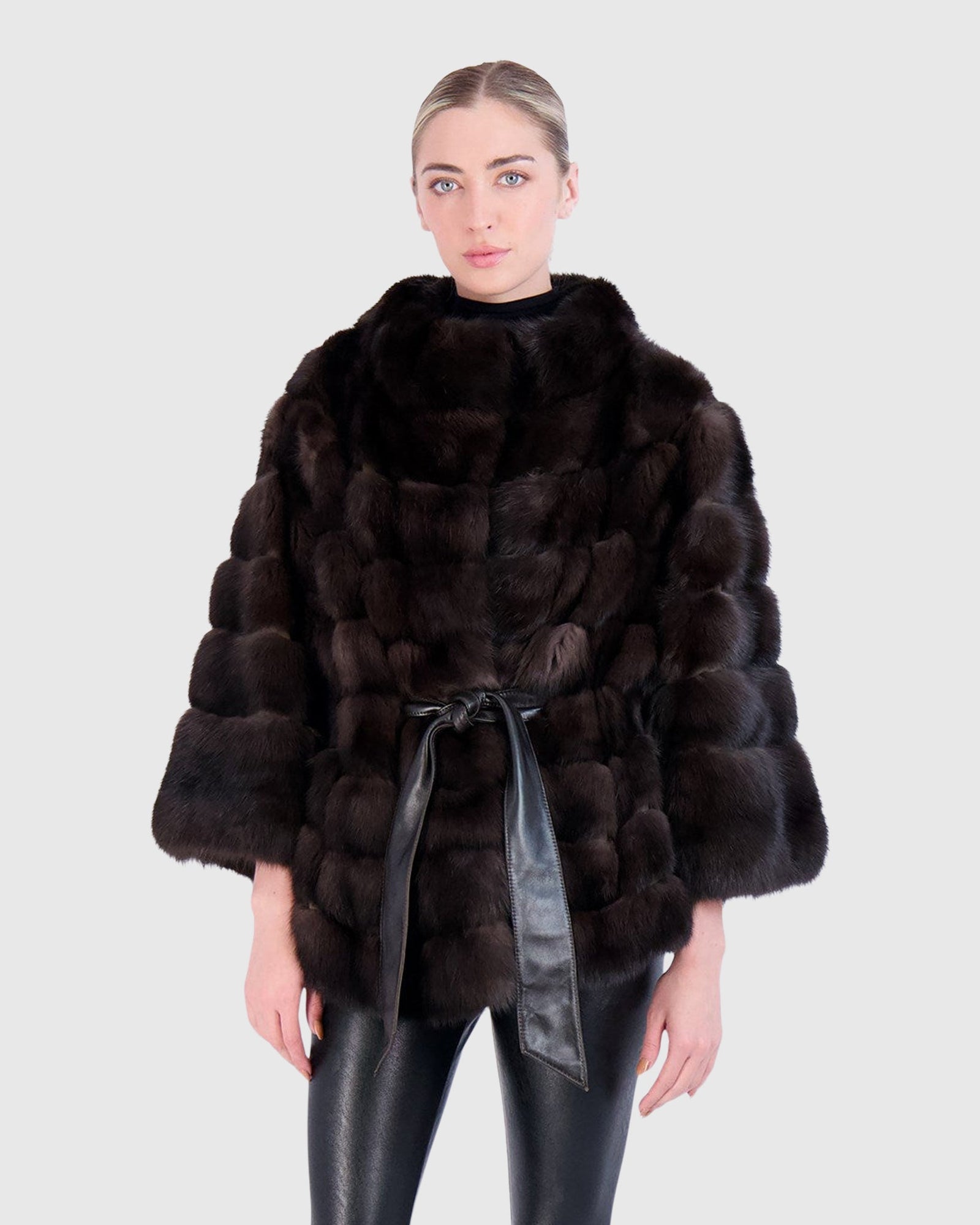 (PRE-ORDER) Sable Jacket With Stand Collar | Silvery 0