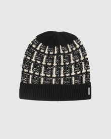 Select Cashmere Beanie Hat | Ivory/Taupe