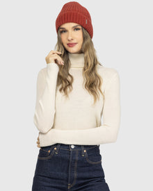 Select Cashmere Beanie Hat | Red