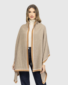 Select Cashmere Stole | Taupe/Caramel