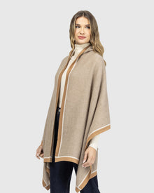 Select Cashmere Stole | Taupe/Caramel