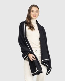Select Cashmere Stole | Black/White