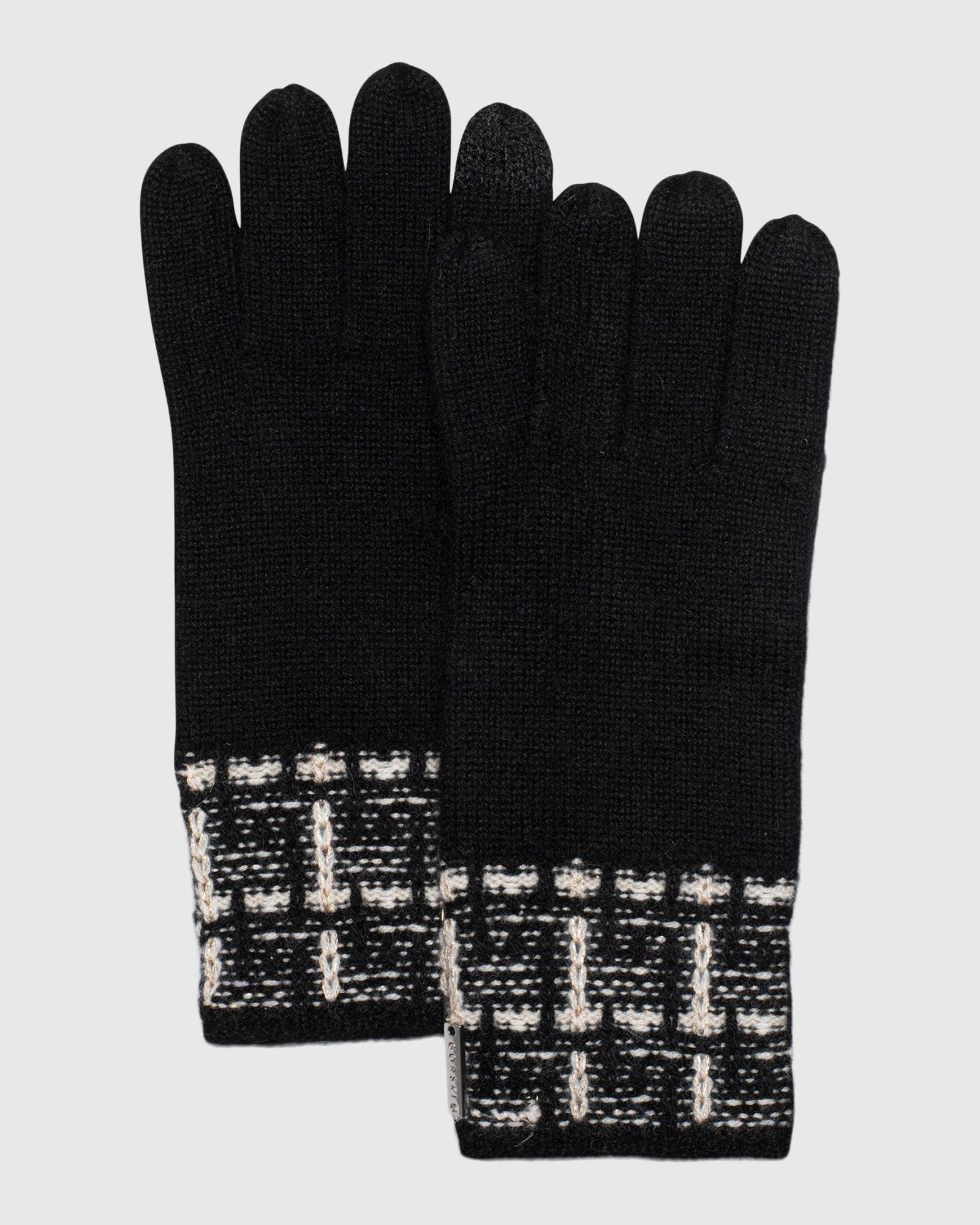 Select Cashmere Gloves | Black/Black
