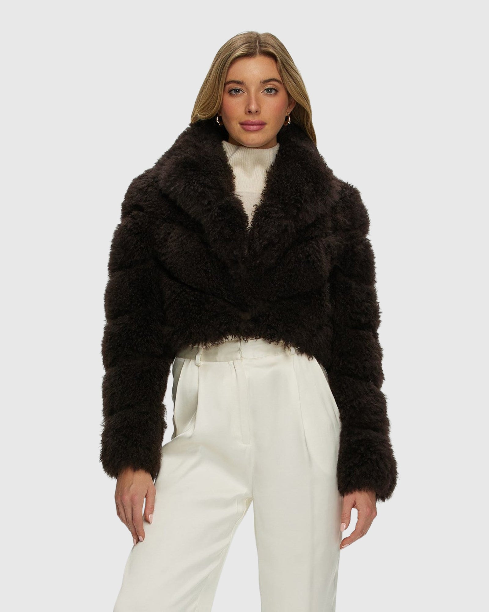 Select Cashmere Goat Bolero | Brown