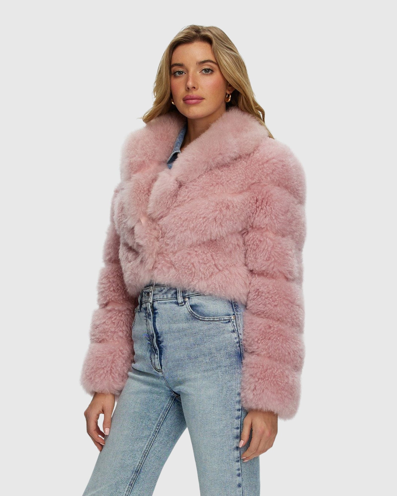 Select Cashmere Goat Bolero | Light Pink