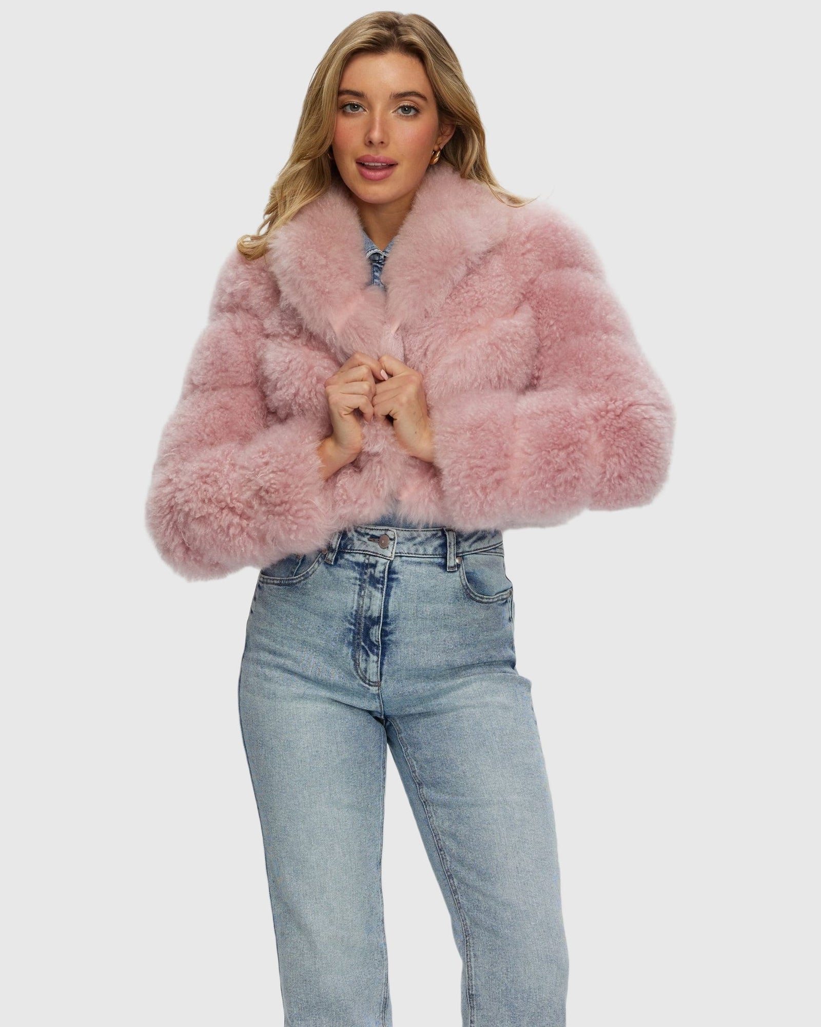 Select Cashmere Goat Bolero | Light Pink