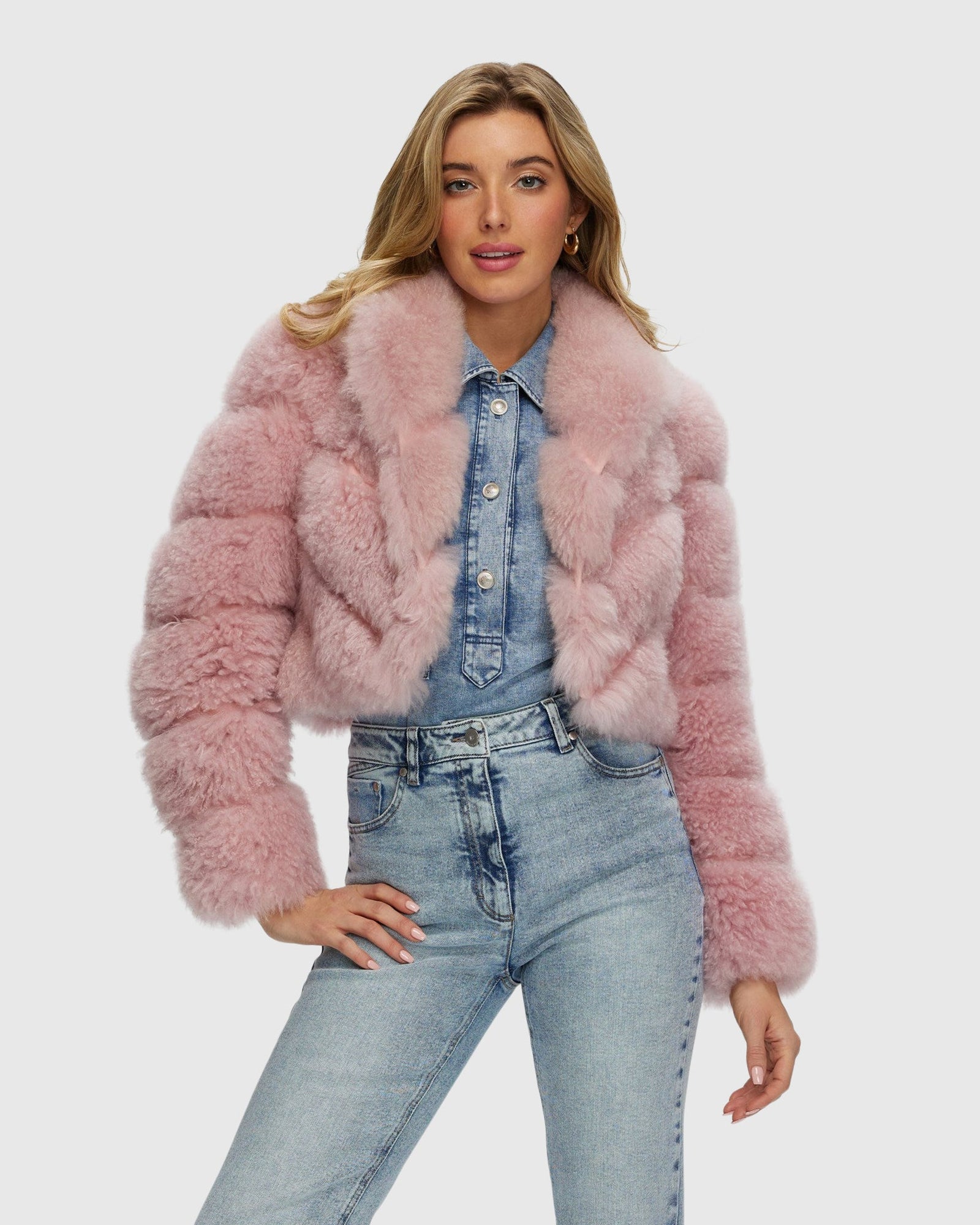 Select Cashmere Goat Bolero | Light Pink