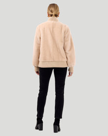 Select Cashmere Goat Bomber Jacket | Women | Light Beige