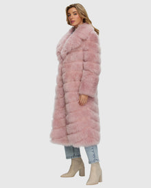 Select Cashmere Goat Diagonal Coat | Light Pink