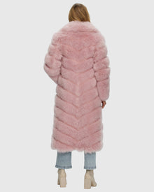 Select Cashmere Goat Diagonal Coat | Light Pink