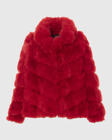 Select Cashmere Goat Diagonal Jacket | Red (V1)