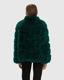 Select Cashmere Goat Diagonal Jacket | Forest Green