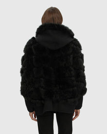 Select Cashmere Goat Diagonal Parka With Loro Piana Cashmere Trim | Black