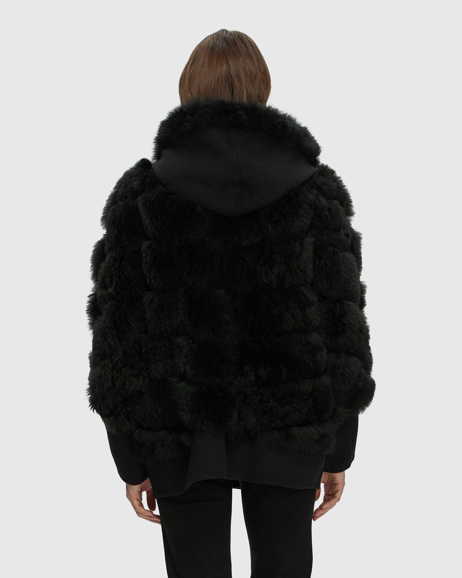 Select Cashmere Goat Diagonal Parka With Loro Piana Cashmere Trim | Black