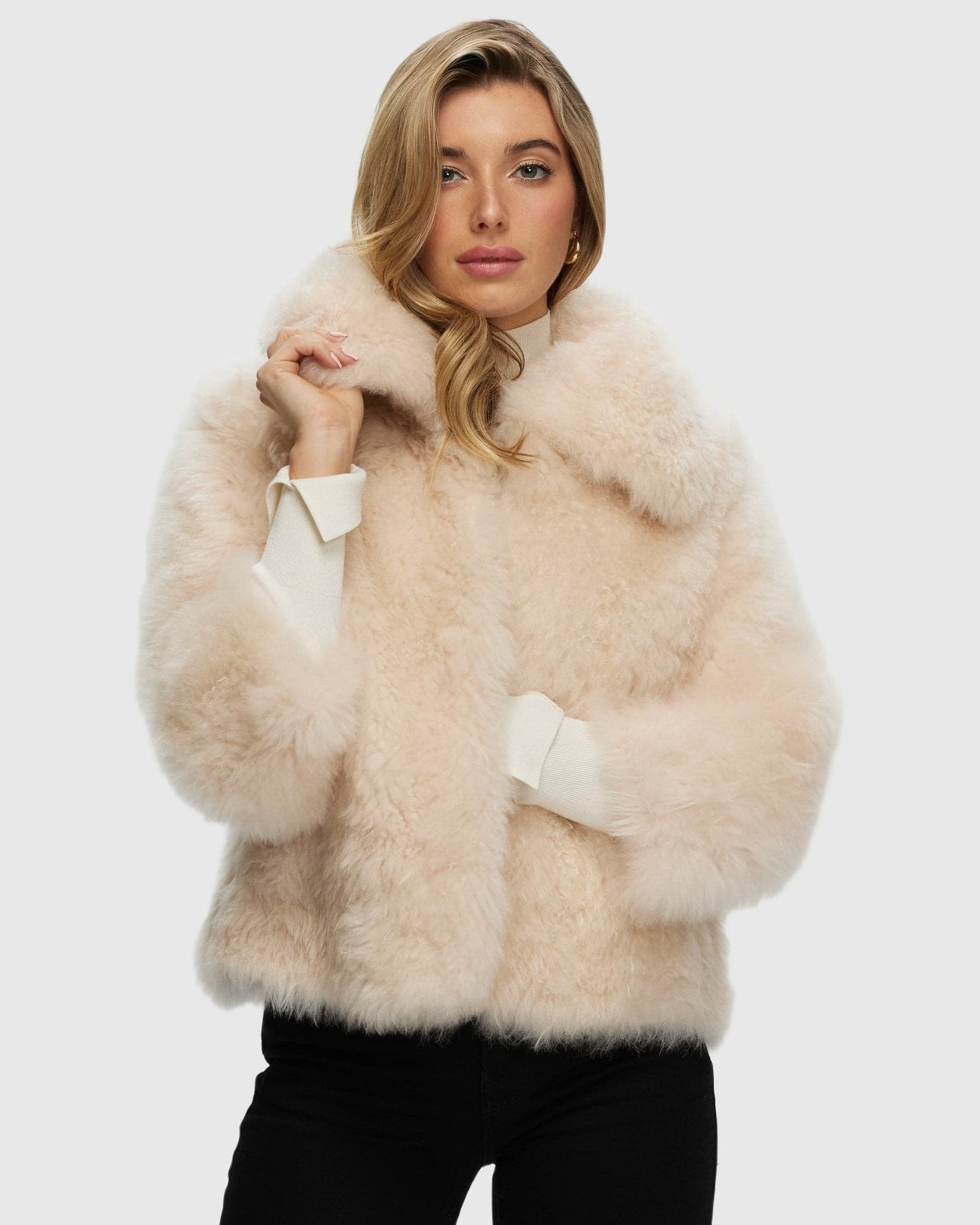 Select Cashmere Goat Jacket | Light Beige