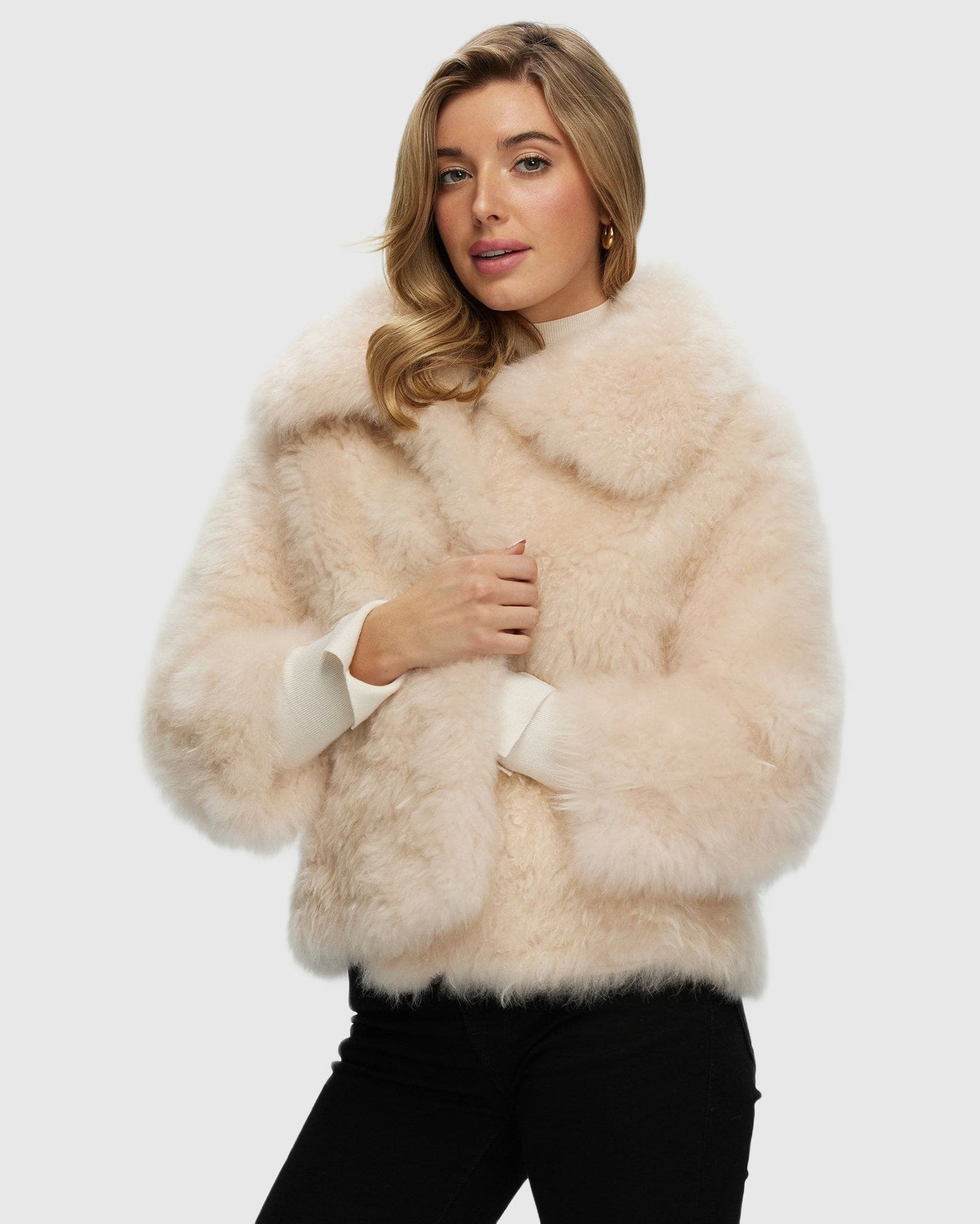 Select Cashmere Goat Jacket | Light Beige
