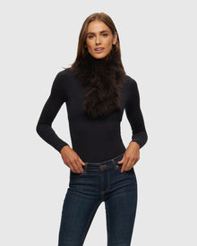 Select Cashmere Goat Pull-Through Scarf | Brown