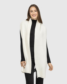 Select Cashmere Knit Scarf | Red