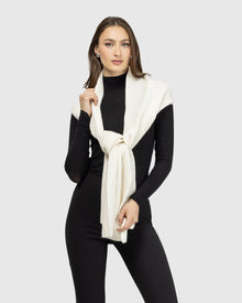 Select Cashmere Knit Scarf | Red