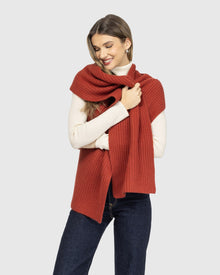 Select Cashmere Knit Scarf | Ivory