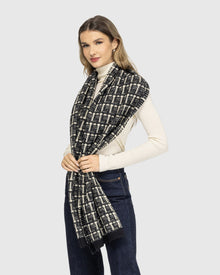 Select Cashmere Scarf | Ivory/Taupe