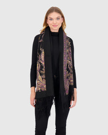 Select Cashmere Stole | Black Paisley