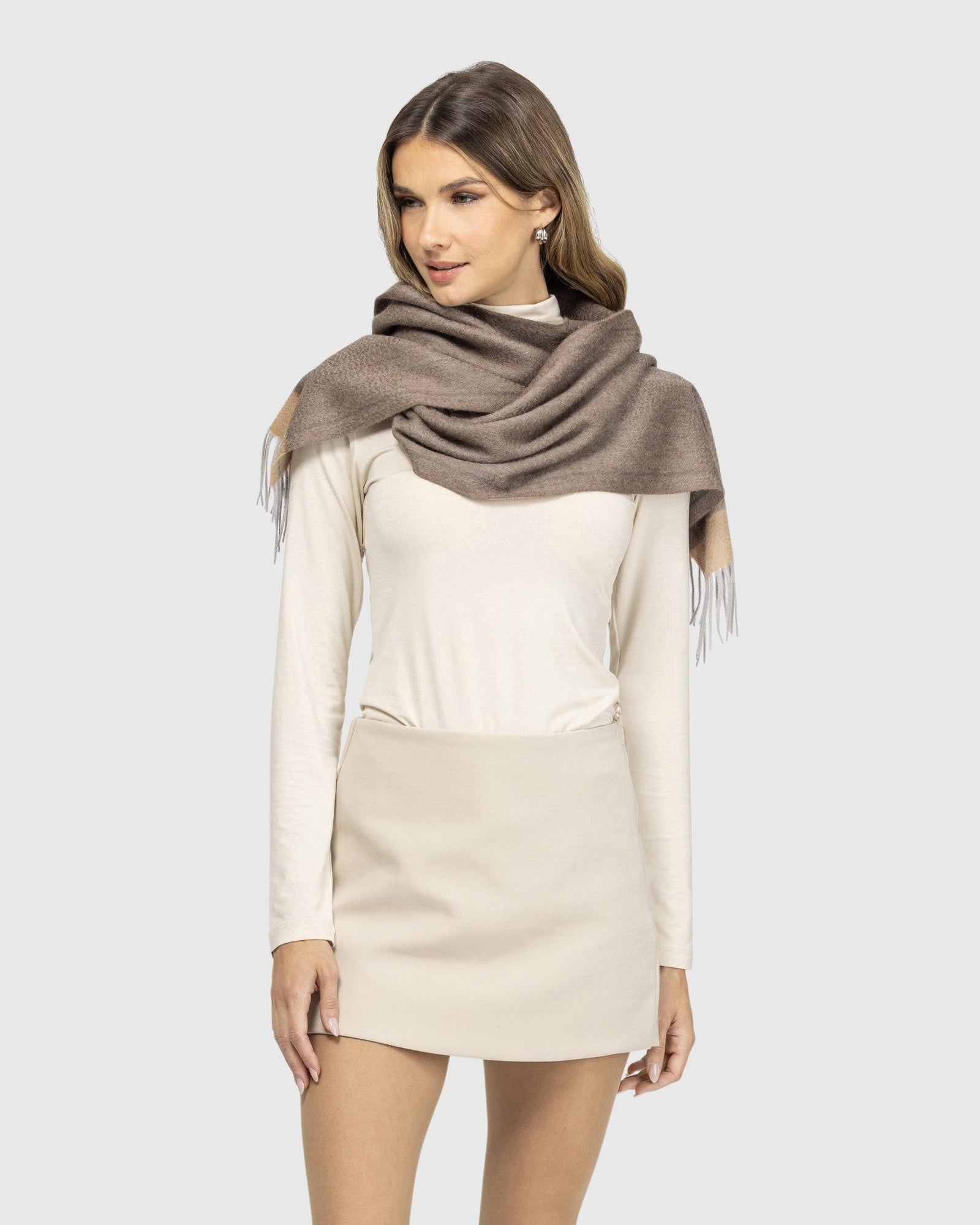 Select Cashmere Stole | Taupe