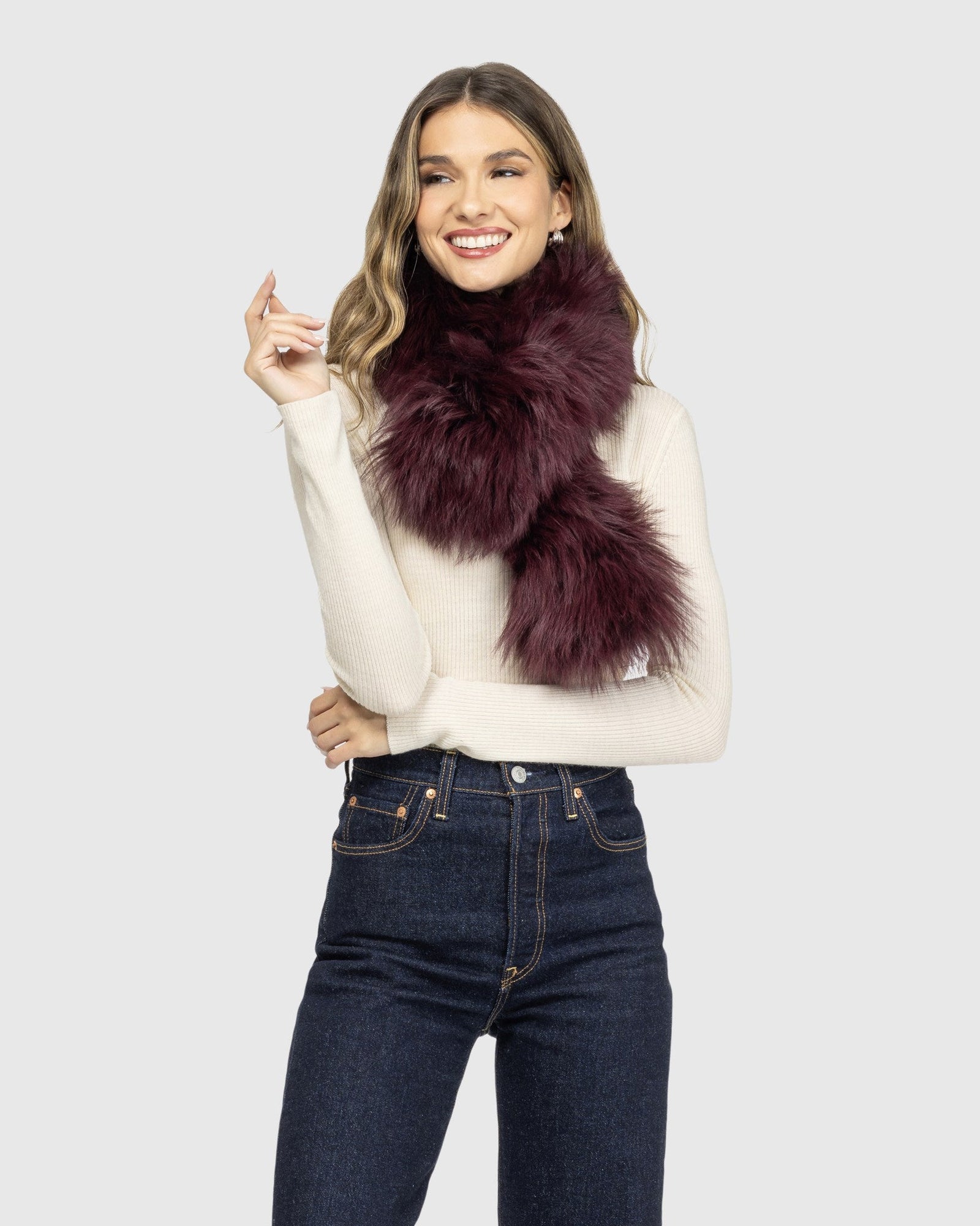 Select Lamb Collar | Burgundy