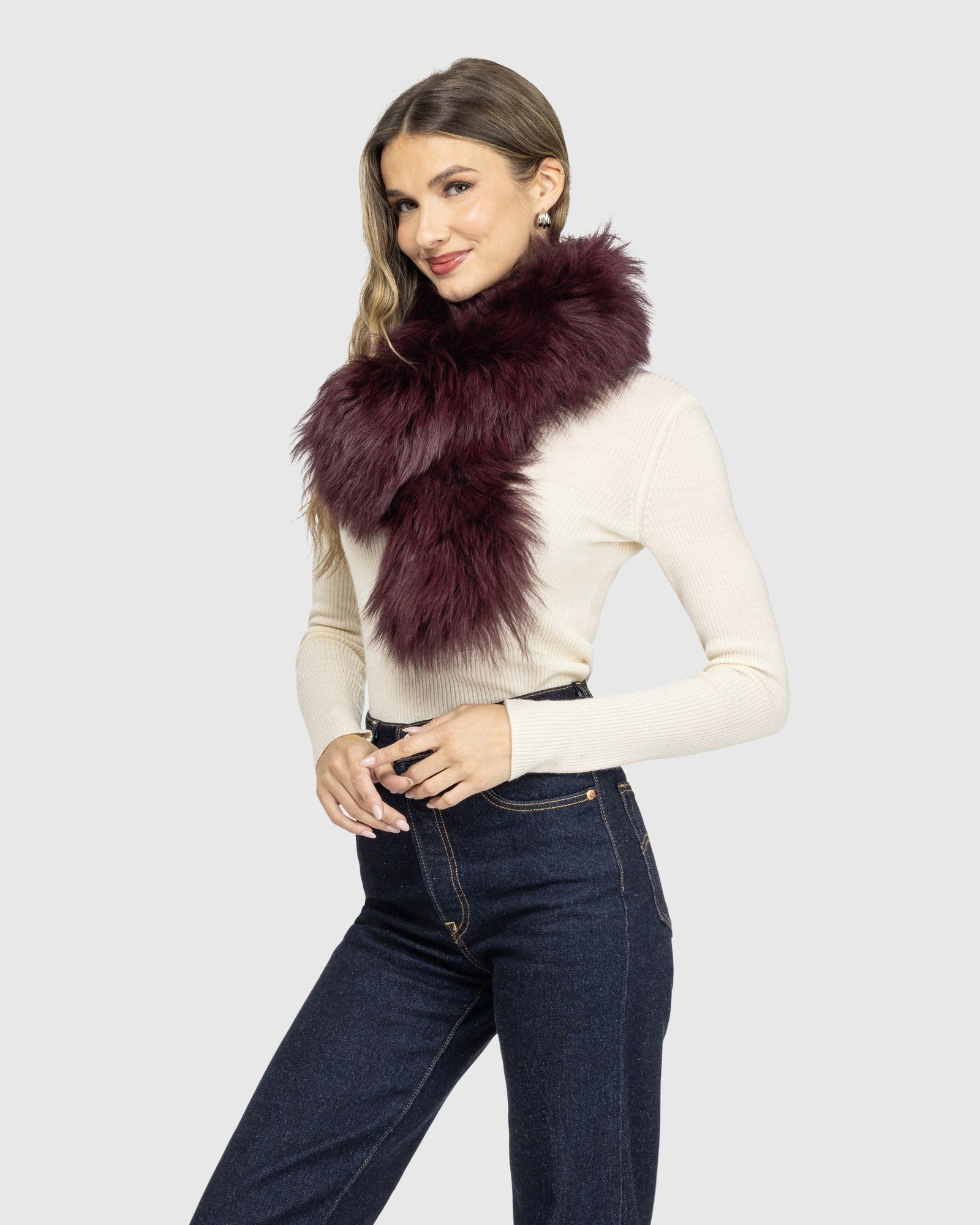 Select Lamb Collar | Burgundy