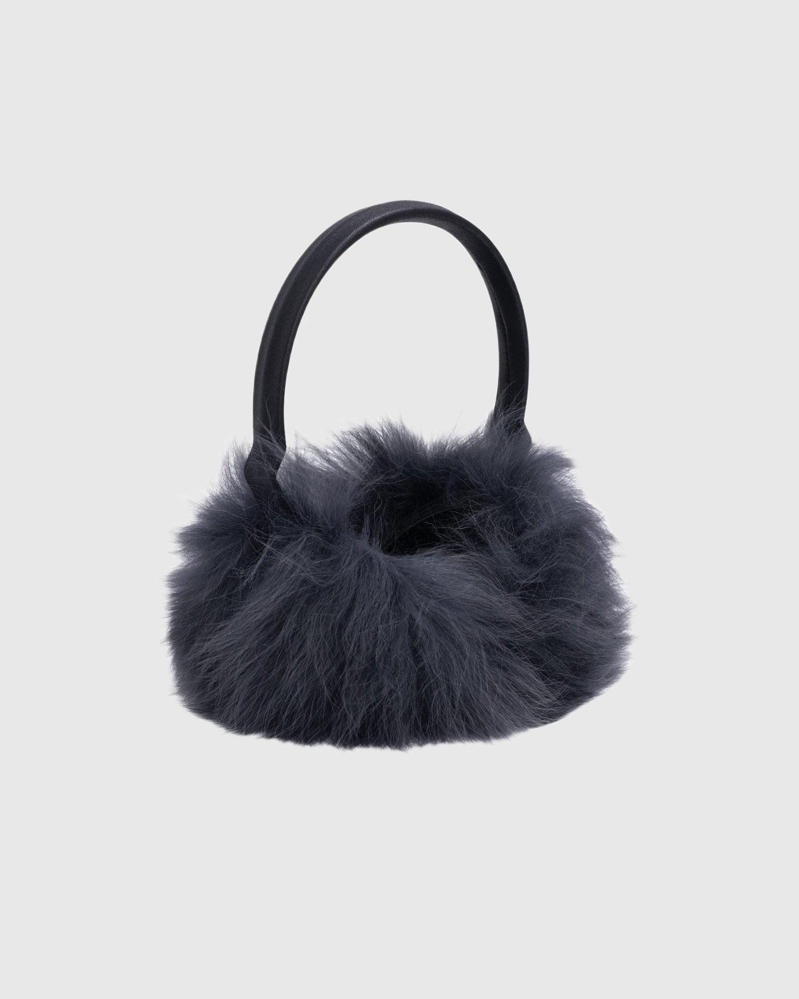 Select Lamb Earmuffs with Leather Frame | Anthracite