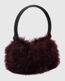 Select Lamb Earmuffs with Leather Frame | Burgundy